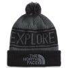 Men The North Face Hats | Retro Tnf Pom Beanie - Vanadis Grey Van Grey