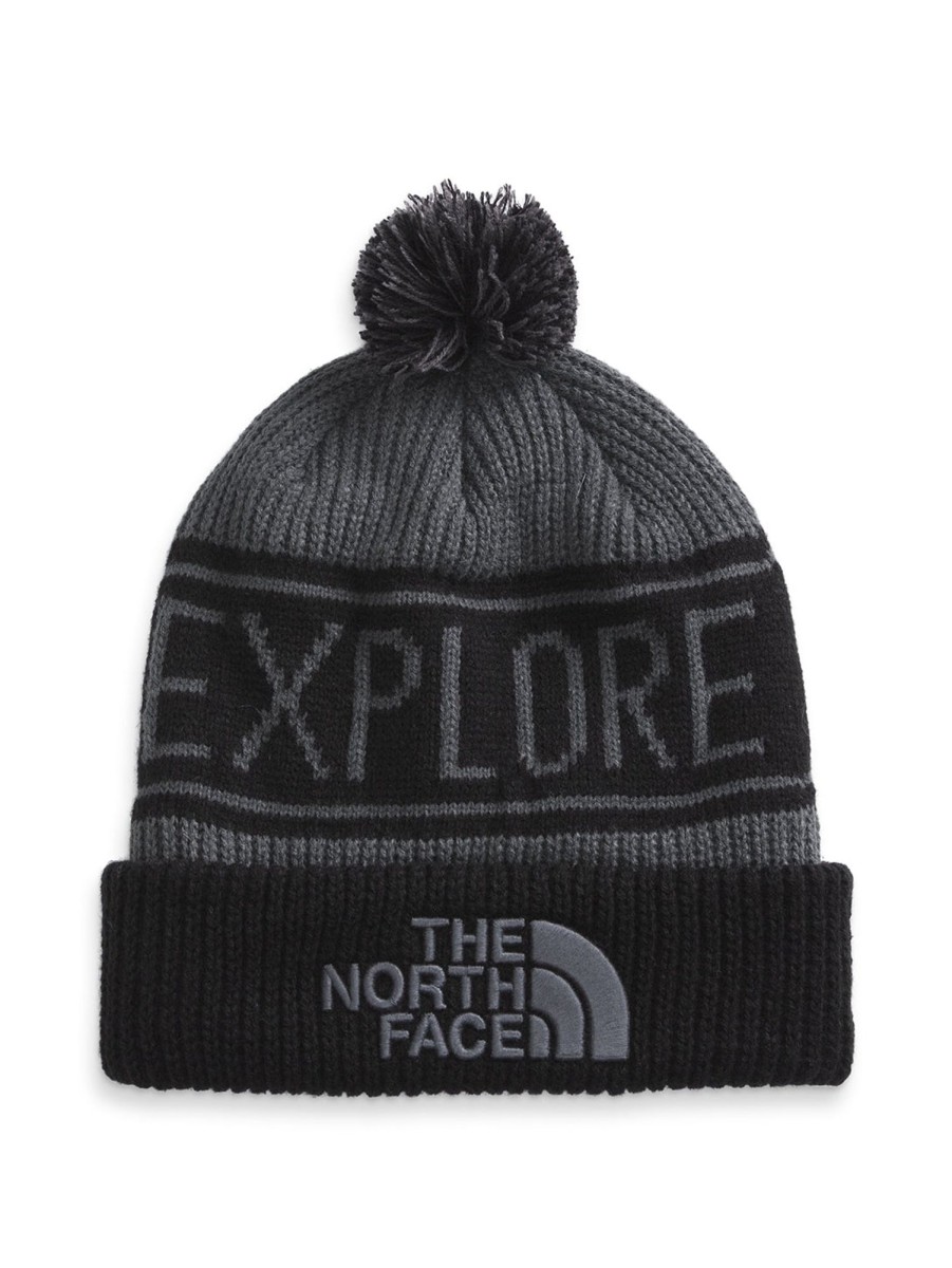 Men The North Face Hats | Retro Tnf Pom Beanie - Vanadis Grey Van Grey