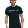 Men AVIATOR NATION T-Shirts | Surf Naked T-Shirt Charcoal