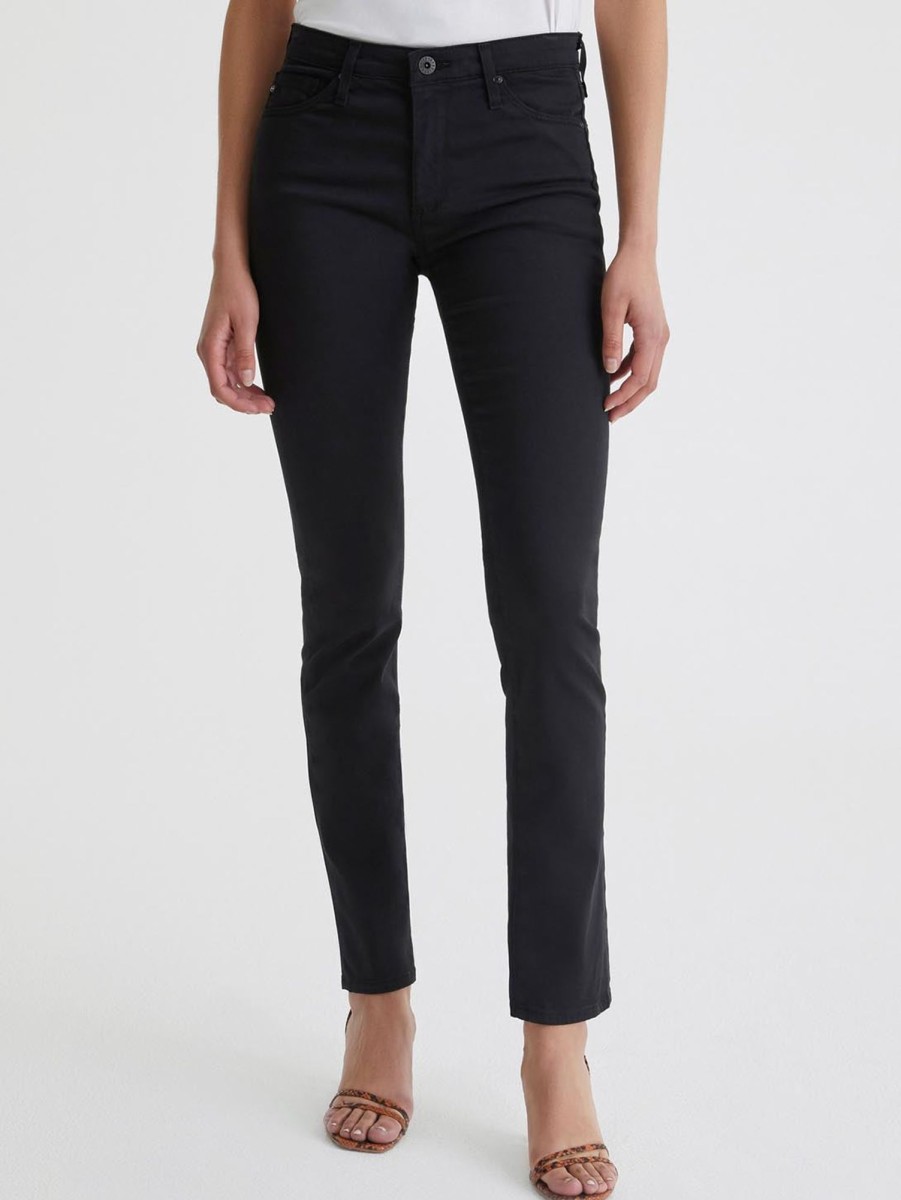 Women AG Jeans Jeans | Prima Mid Rise Cigarette Jean - Black Sba