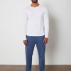 Men Velvet T-Shirts | Kai Slub Top White