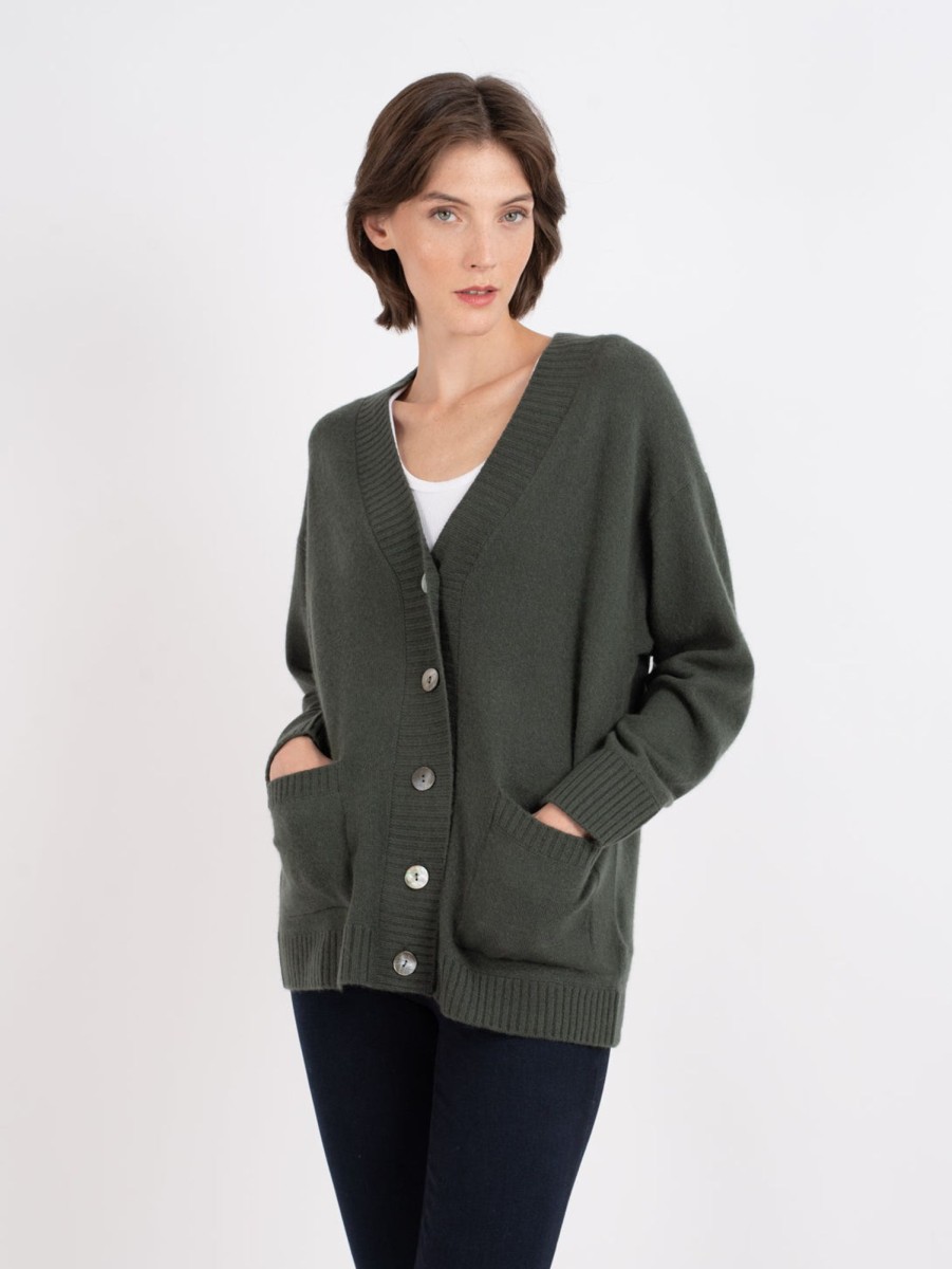 Women BRODIE Sweaters & Sweatshirts | Arla Cardigan Khaki