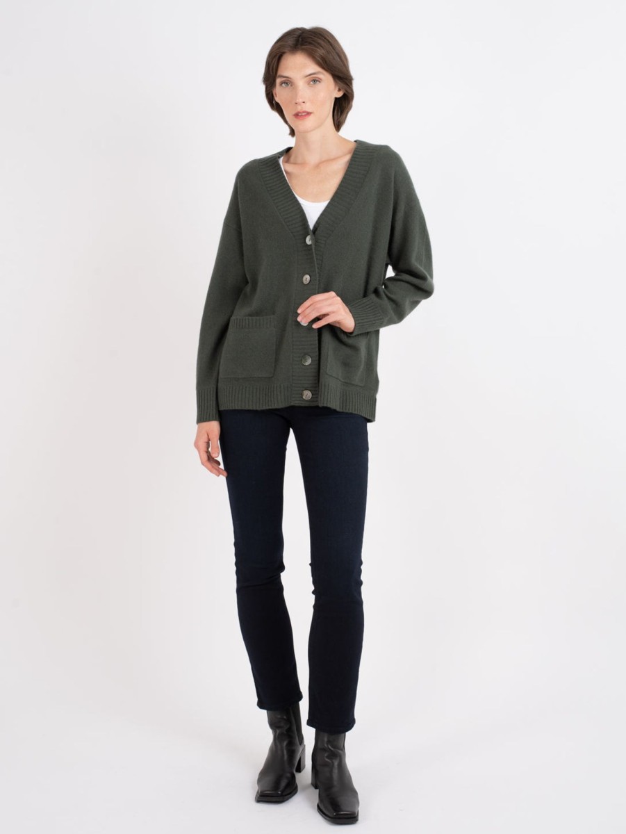 Women BRODIE Sweaters & Sweatshirts | Arla Cardigan Khaki