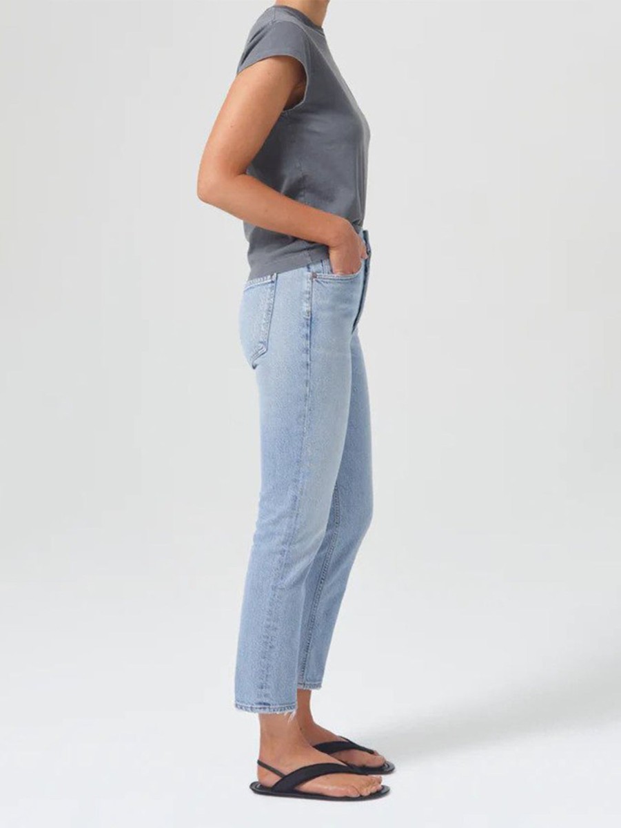 Women AGOLDE Jeans | Riley High Rise Crop Straight Jean Dynamic