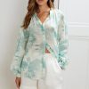 Women CHARLI Shirts | Ligia Print Blouse Print Green