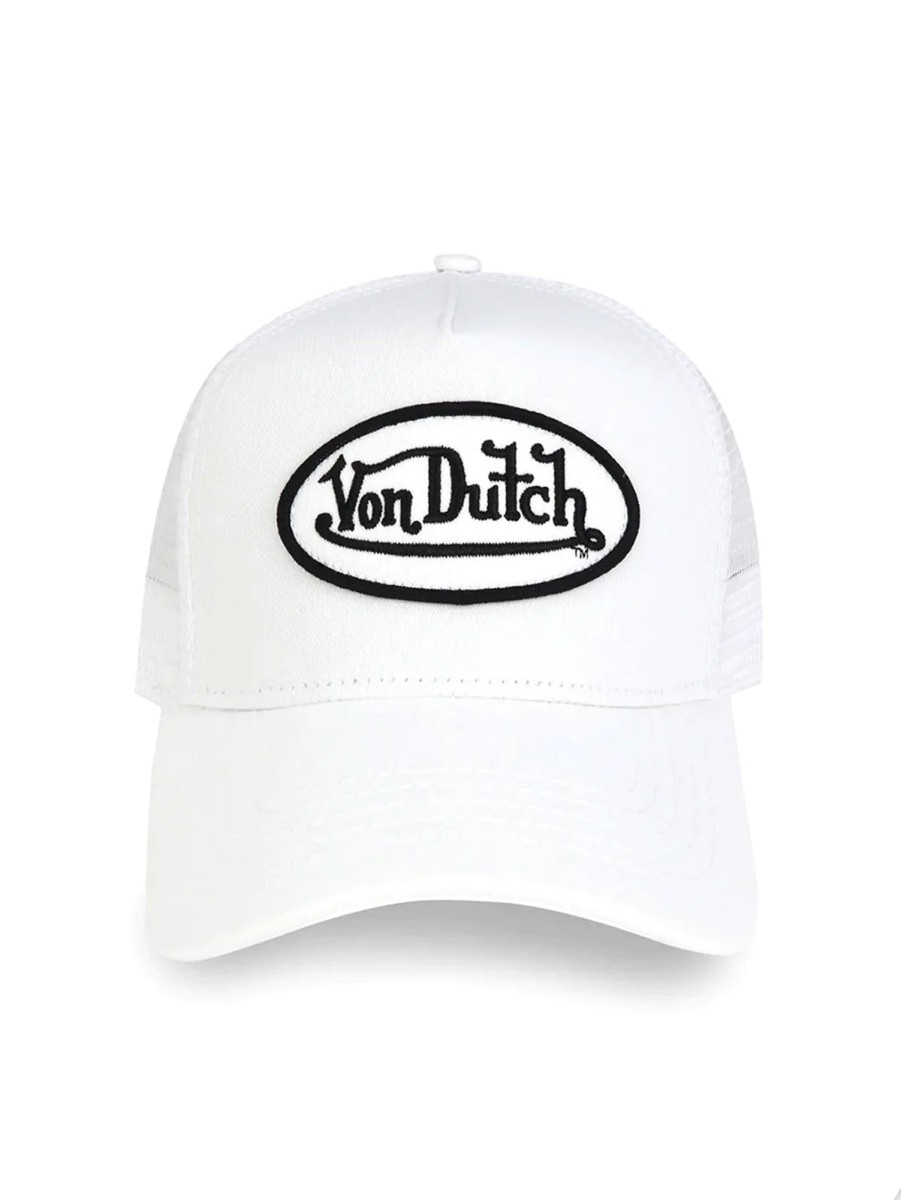 Men VON DUTCH Hats | Classic Trucker Hat White