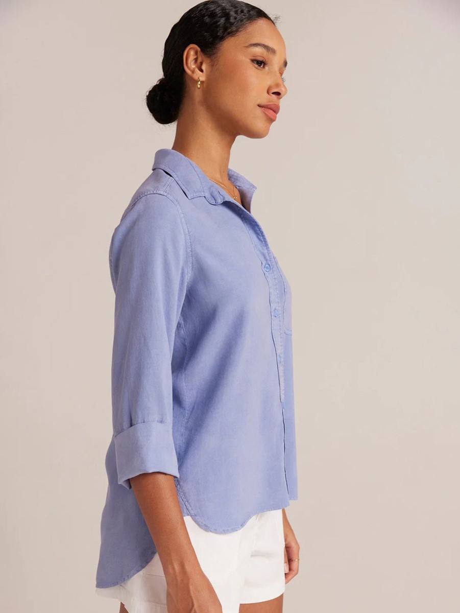 Women Bella Dahl Shirts | Shirt Tail Shirt Peri Blue