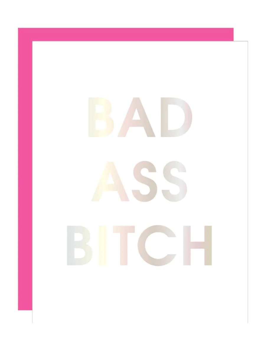 Lifestyle CHEZ GAGNE LETTERPRESS Stationery | Greeting Card Bad Ass Bitch