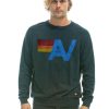 Women AVIATOR NATION Sweaters & Sweatshirts | Logo Crew Sweatshirt Coal Char