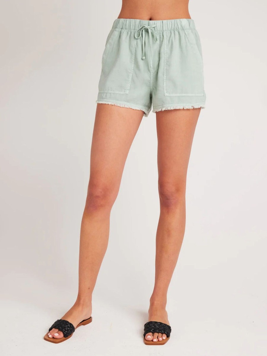 Women Bella Dahl Shorts & Skirts | Frayed Pocket Short Oasis Green