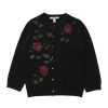 Women AUTUMN CASHMERE Sweaters & Sweatshirts | Stitch Floral Cardigan Black