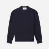 Men FRAME Sweaters & Sweatshirts | Waffle Crew Sweater Navy