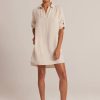 Women Bella Dahl Dresses & Jumpsuits | A-Line Long Sleeve Dress Cliffside