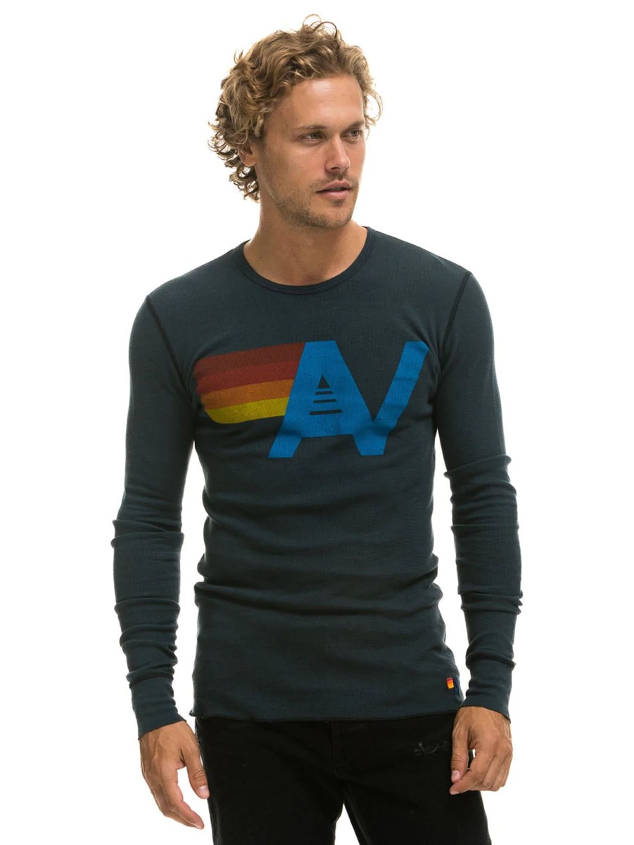 Men AVIATOR NATION Tops | An Thermal Top Charcoal