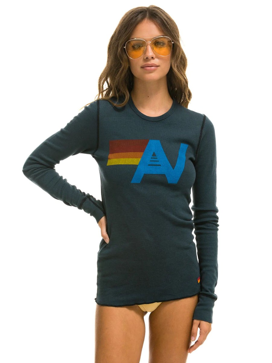 Men AVIATOR NATION Tops | An Thermal Top Charcoal