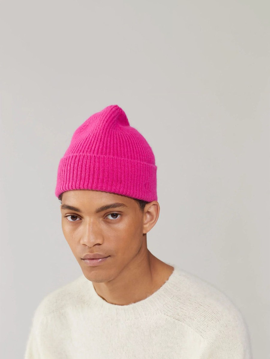 Men LE BONNET Hats | Wool Angora Beanie Lipstick