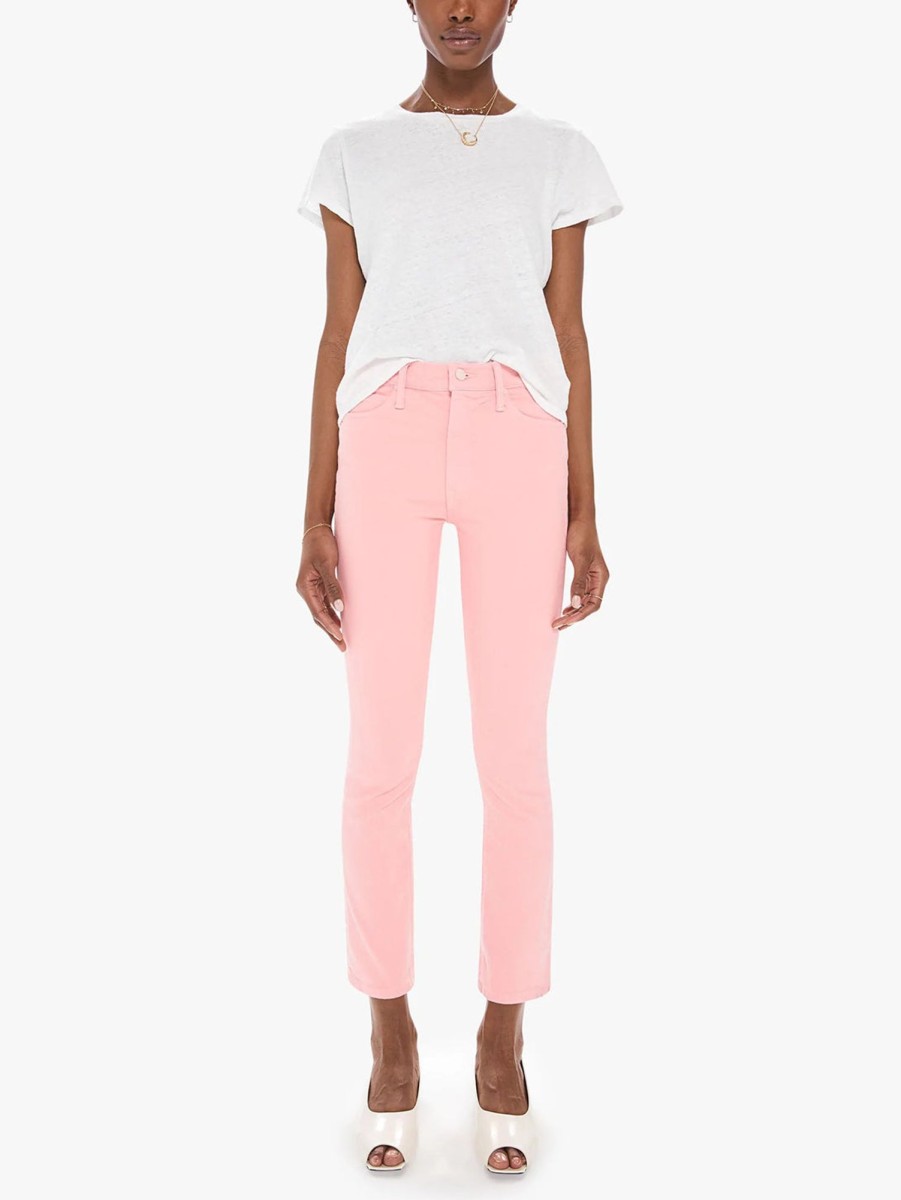 Women Mother Jeans | Mid Rise Dazzler Jean - Quartz Pink Qtp