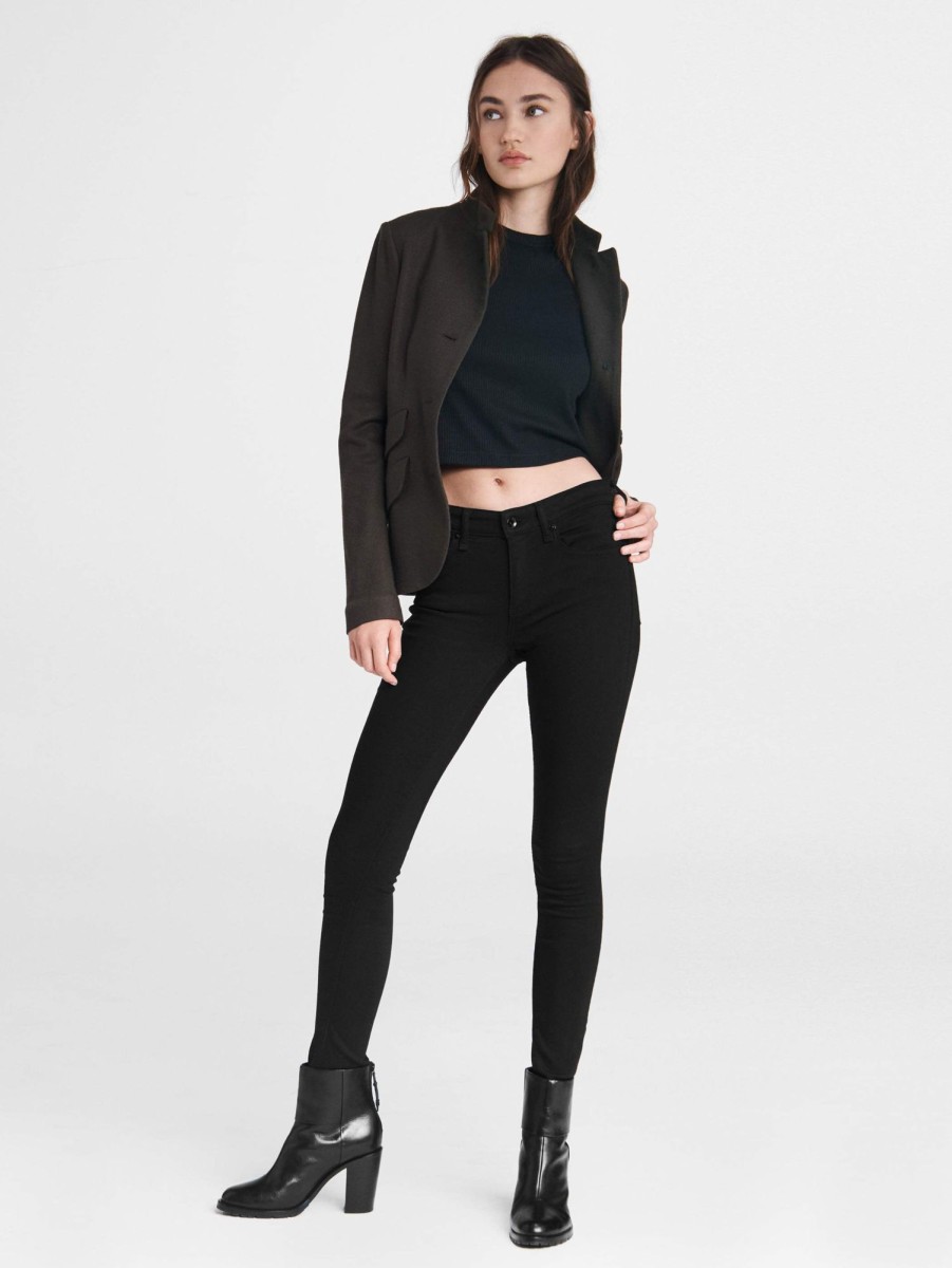 Women RAG + BONE Jeans | Cate Mid-Rise Ankle Skinny Jean Black