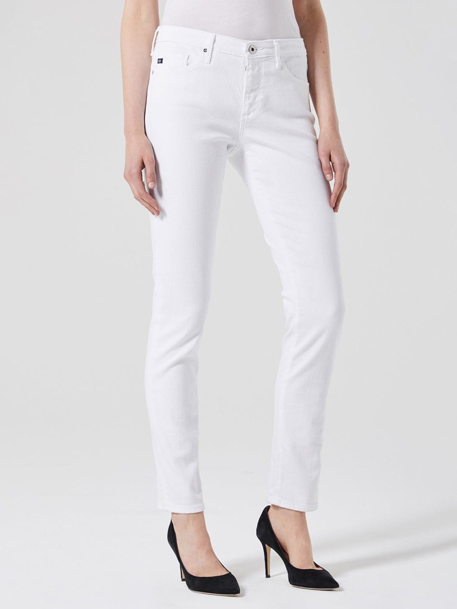 Women AG Jeans Jeans | Mari High Rise Straight Jean White