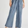 Women SPLENDID Pants | Angie Wide Denim Crop Pant Indigo