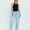 Women PISTOLA Jeans | Bobby Utility Mid Rise Cargo Jean Kanan