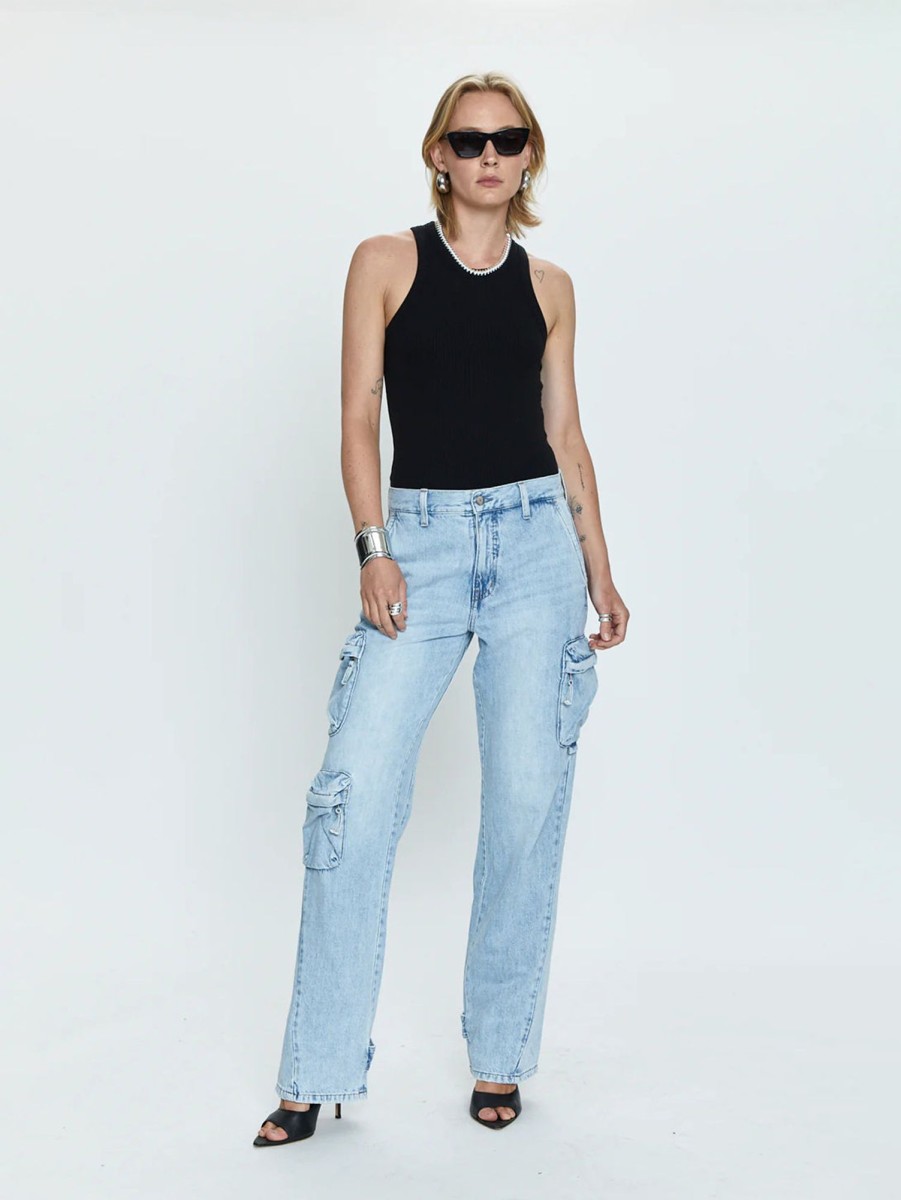 Women PISTOLA Jeans | Bobby Utility Mid Rise Cargo Jean Kanan