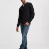 Men RAG + BONE Tops | Long Sleeve Classic Henley Top - Jet Black Jet Blk