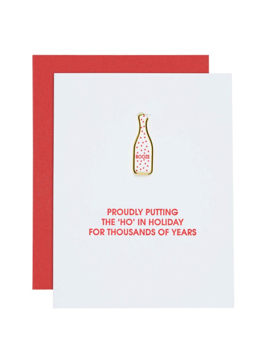 Lifestyle CHEZ GAGNE LETTERPRESS Stationery | Put Ho In Holiday Paperclip - Letterpress Card