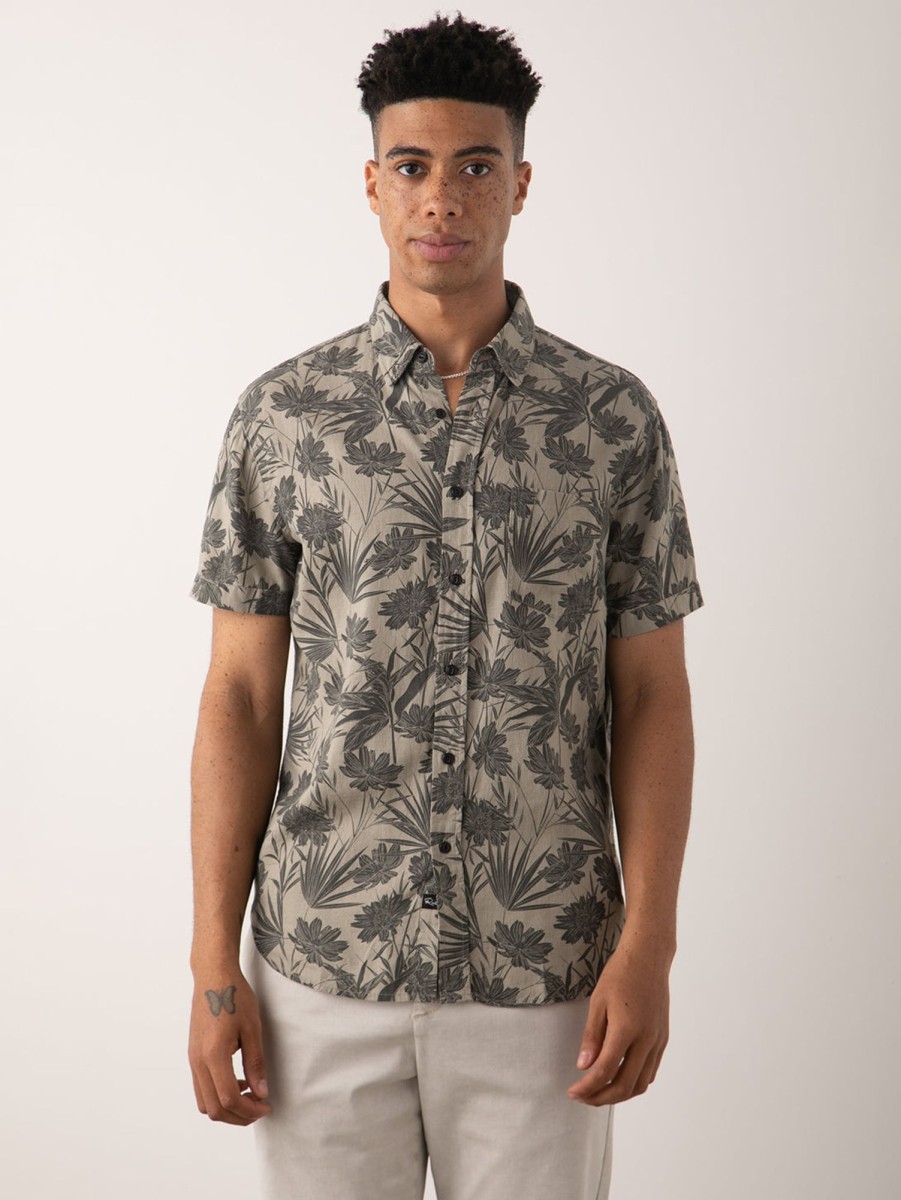 Men Rails Shirts & Polos | Carson Short Sleeve Shirt - Jungle Foliage Olive Jungle F Olive