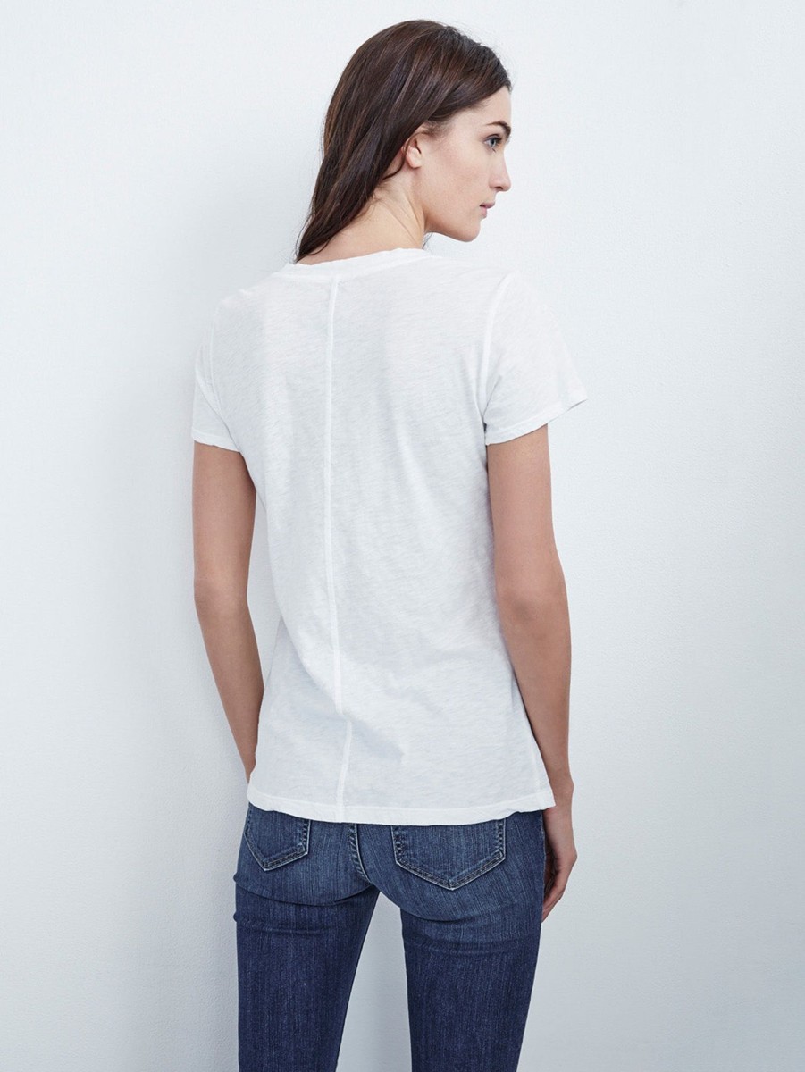 Women Velvet T-Shirts | Lilith V Neck T-Shirt