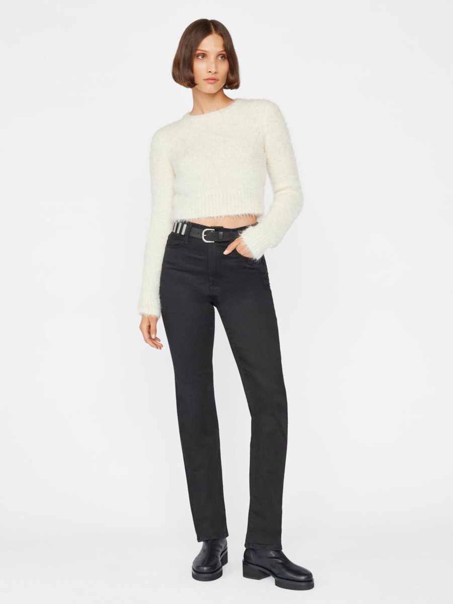 Women FRAME Jeans | Le Super High Straight Jean - Black Finn Bkfn