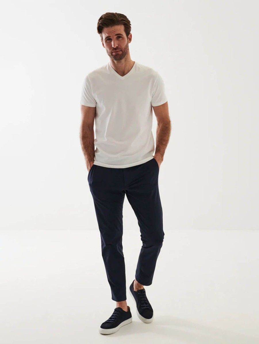 Men Patrick Assaraf T-Shirts | Iconic Pima Stretch V-Neck T-Shirt