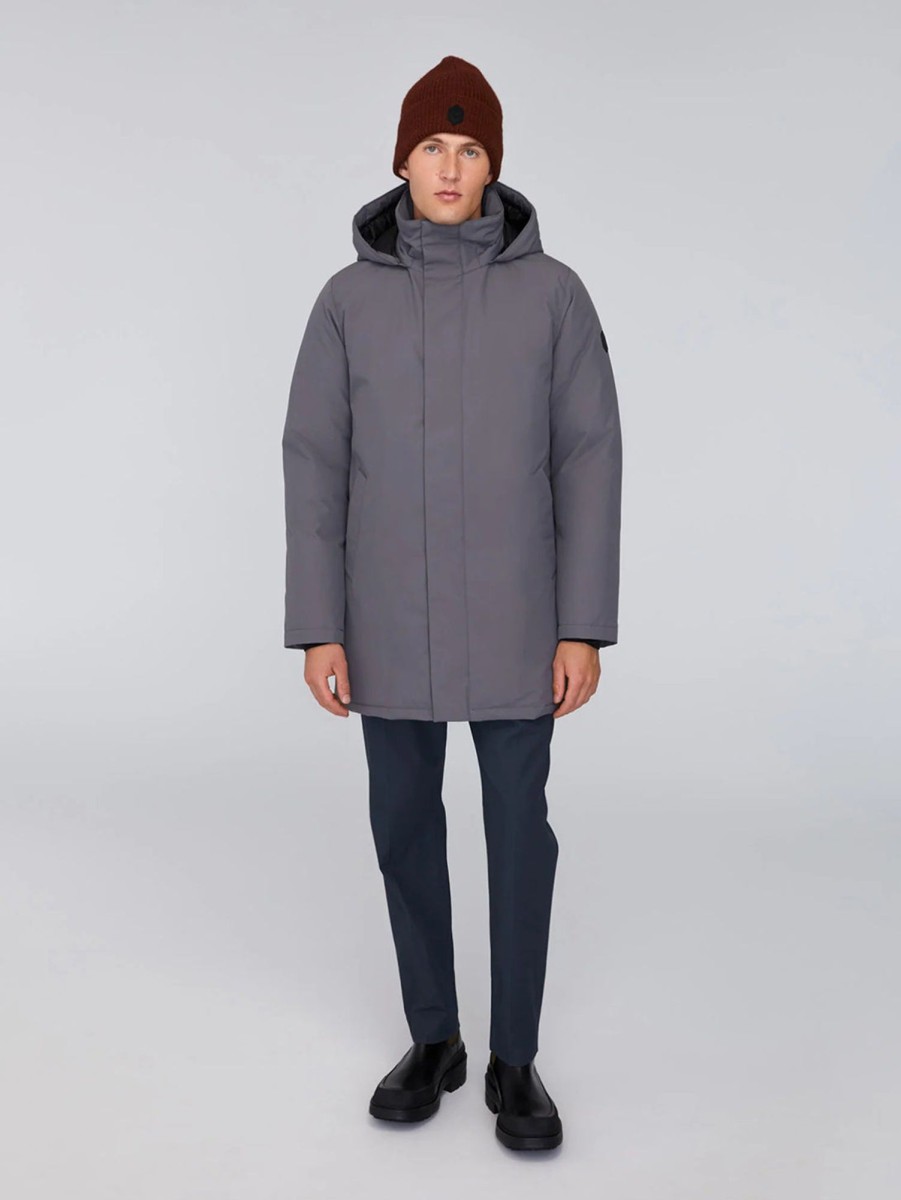 Men QUARTZ CO. Outerwear & Jackets | Labrador Parka Steel Grey