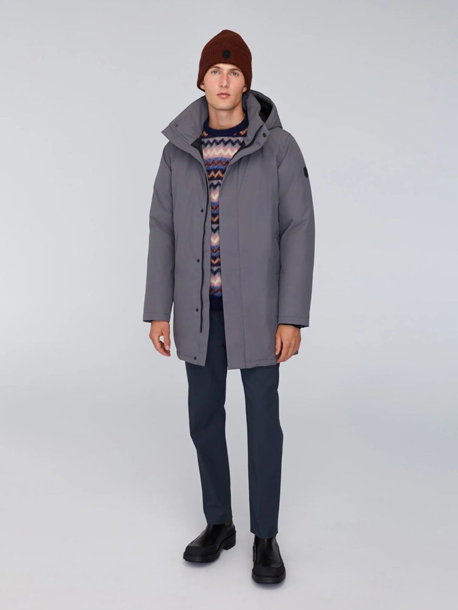 Men QUARTZ CO. Outerwear & Jackets | Labrador Parka Steel Grey