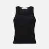 Women FRAME Tank Tops | Rib Scoop Neck Tank Black