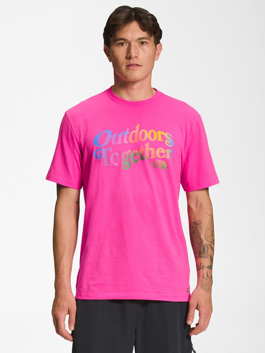 Men The North Face T-Shirts | Pride T-Shirt Pink Glo