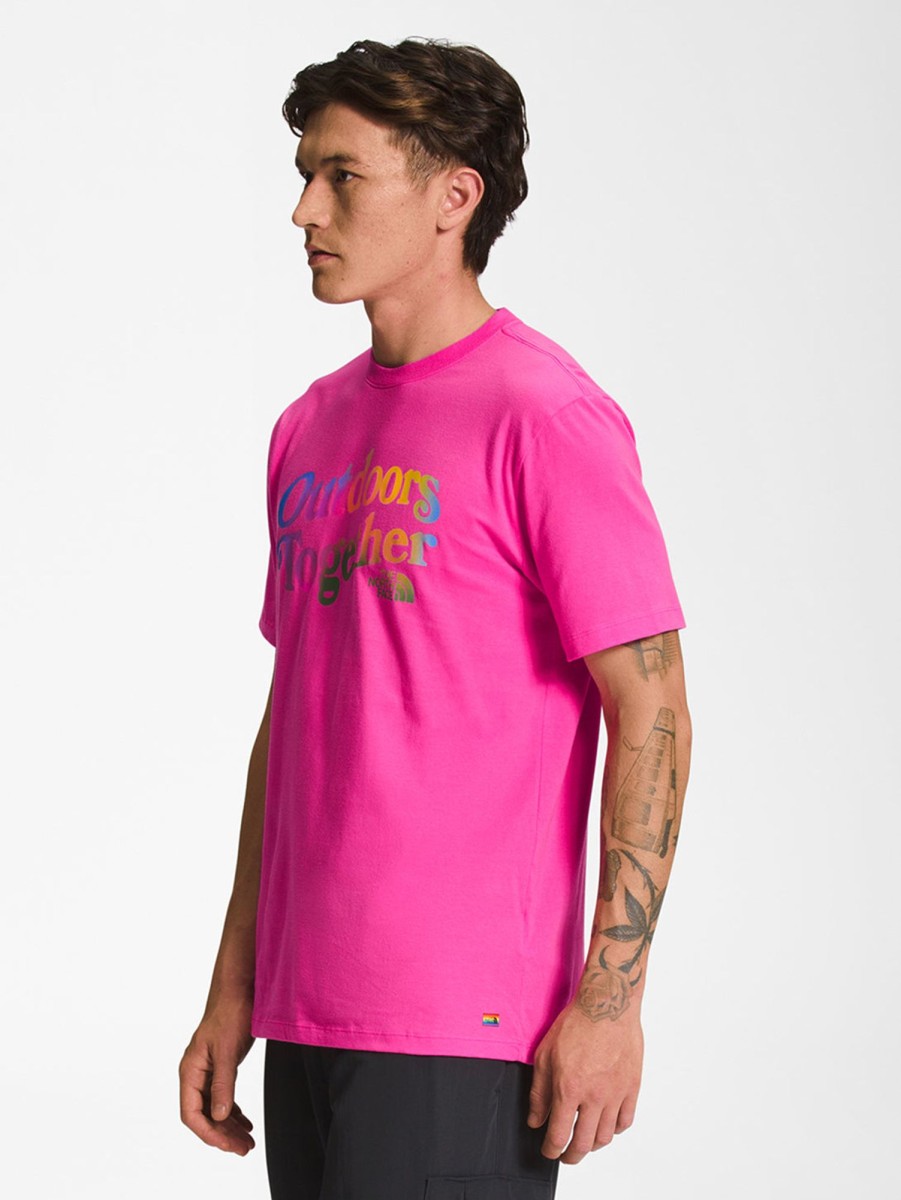 Men The North Face T-Shirts | Pride T-Shirt Pink Glo