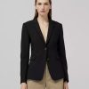 Women RAG + BONE Jackets & Blazers | Razor Cady Crepe Blazer Black