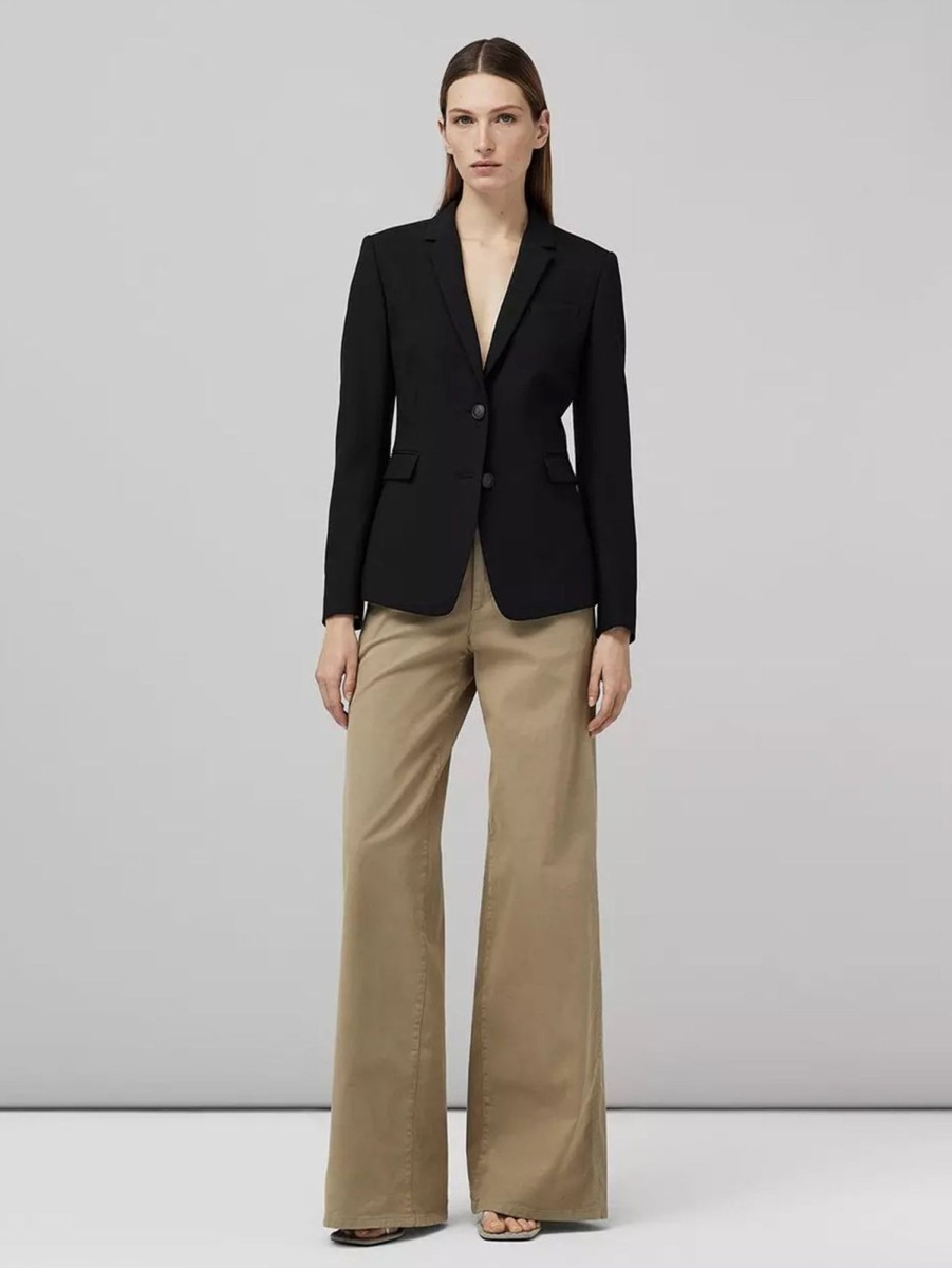 Women RAG + BONE Jackets & Blazers | Razor Cady Crepe Blazer Black