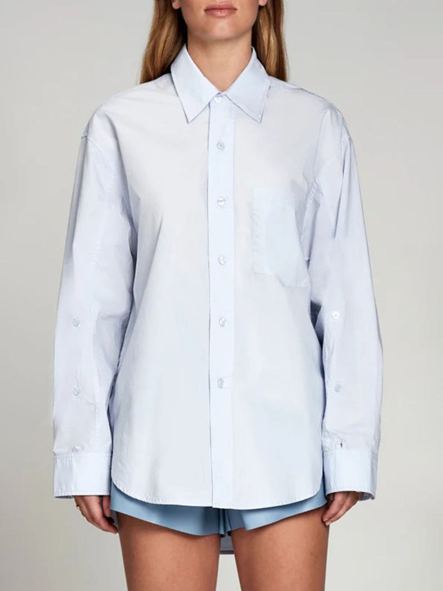 Women PURE u0026 SIMPLE Shirts | Boyfriend Shirt Blue