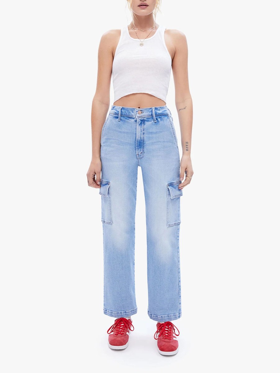 Women Mother Jeans | The Straight Up Rambler Cargo Ankle Jean Bad Romance