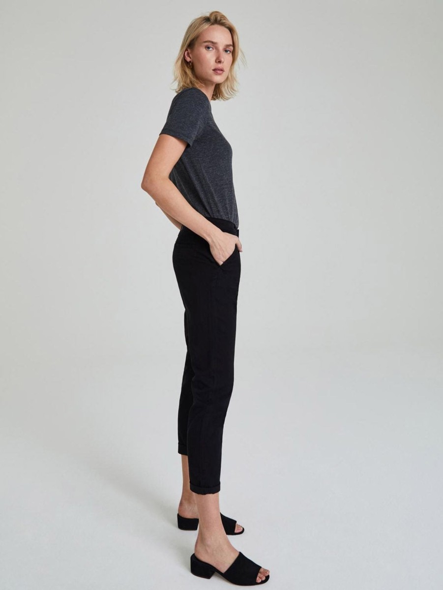 Women AG Jeans Pants | Caden Sateen Trouser Pant - Black Blk