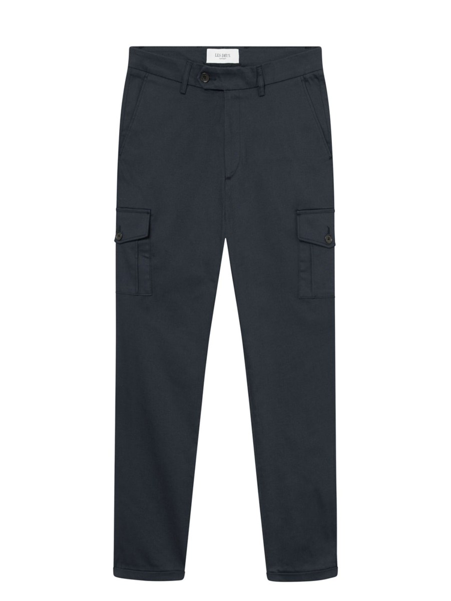 Men LES DEUX Pants | Como Cargo Suit Pant Dark Navy