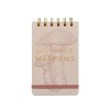 Lifestyle DESIGN WORKS INK Stationery | Shiitake Happens Wire Notepad Beige