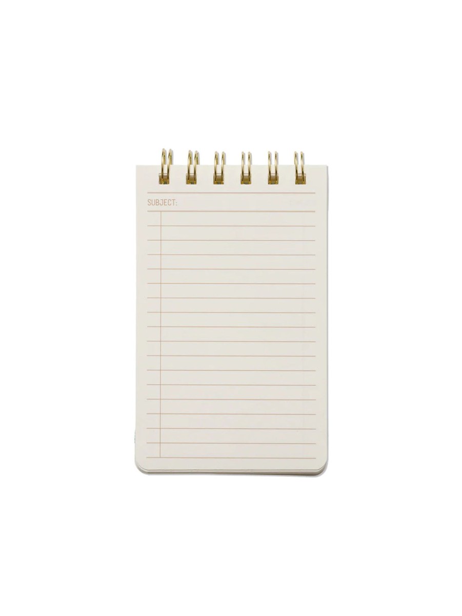 Lifestyle DESIGN WORKS INK Stationery | Shiitake Happens Wire Notepad Beige