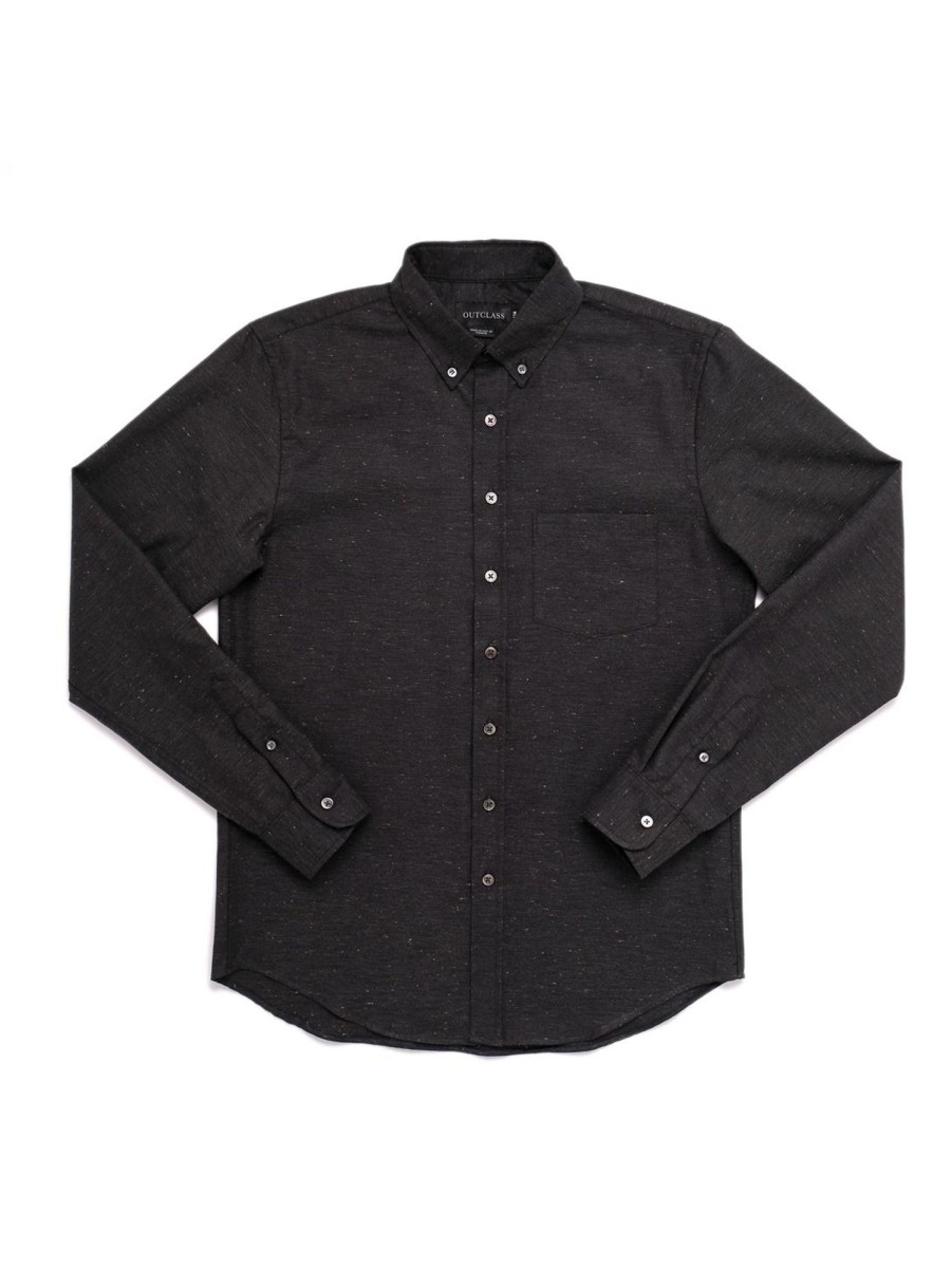 Men OUTCLASS ATTIRE Shirts & Polos | Fleck Shirt Black