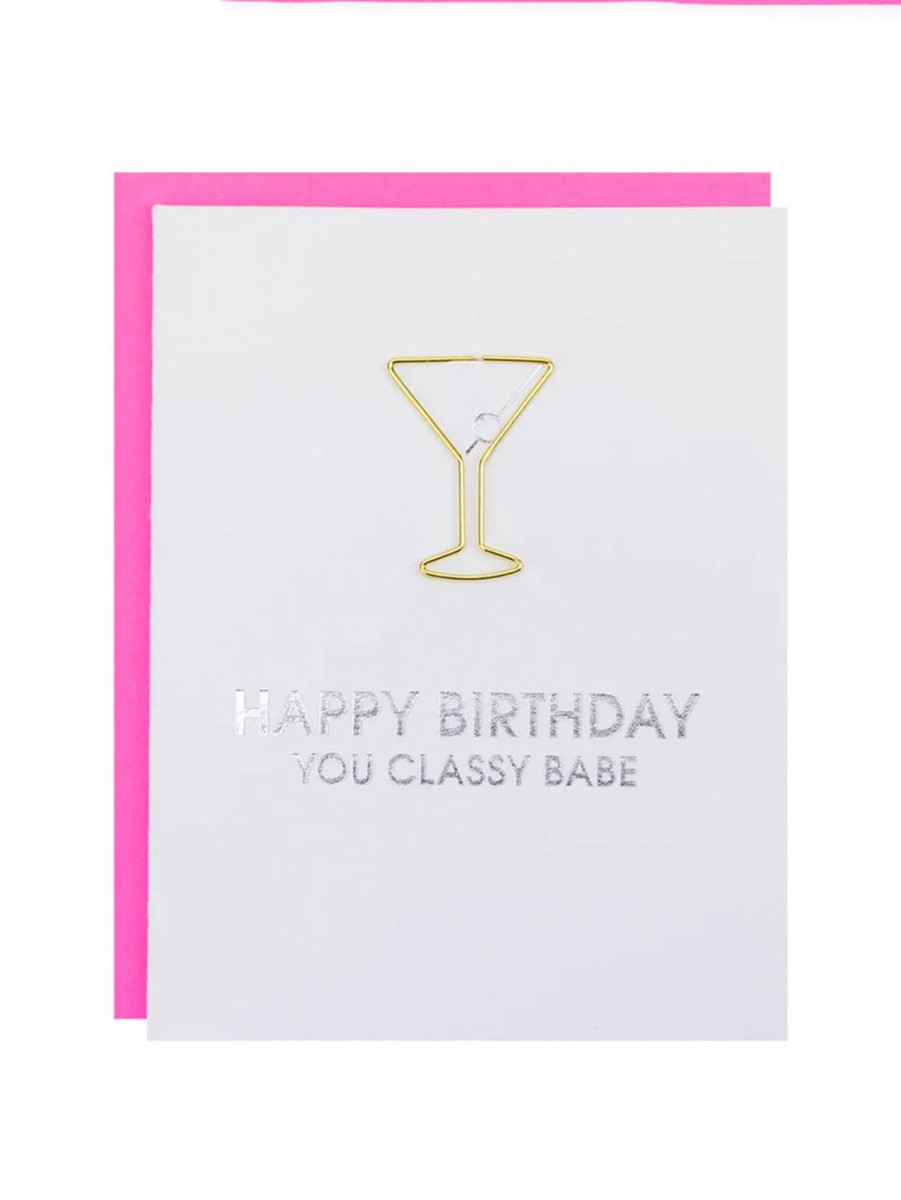 Lifestyle CHEZ GAGNE LETTERPRESS Stationery | Paper Clip Letterpress Cards - Hbd Classy Babe