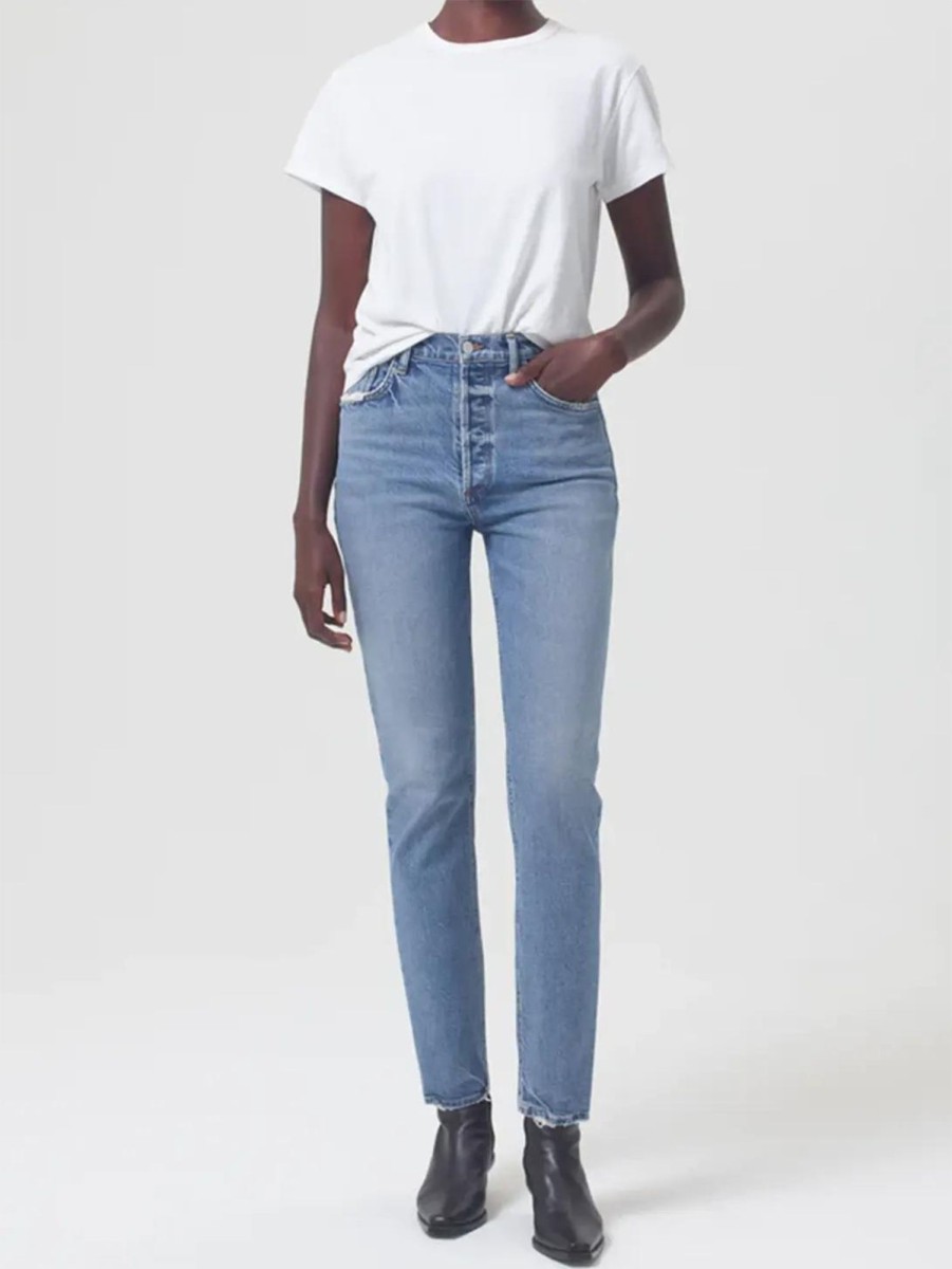 Women AGOLDE Jeans | Riley High Rise Long Straight Jean Cove