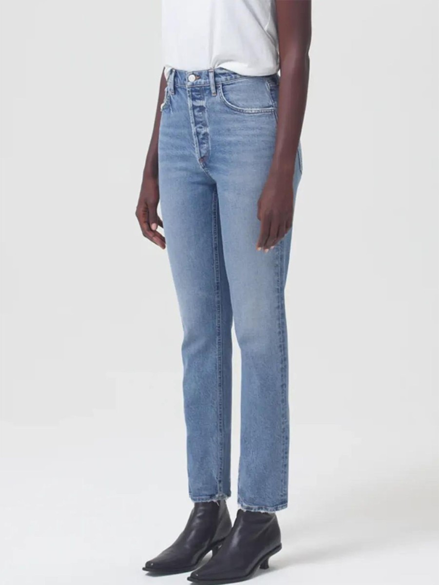 Women AGOLDE Jeans | Riley High Rise Long Straight Jean Cove