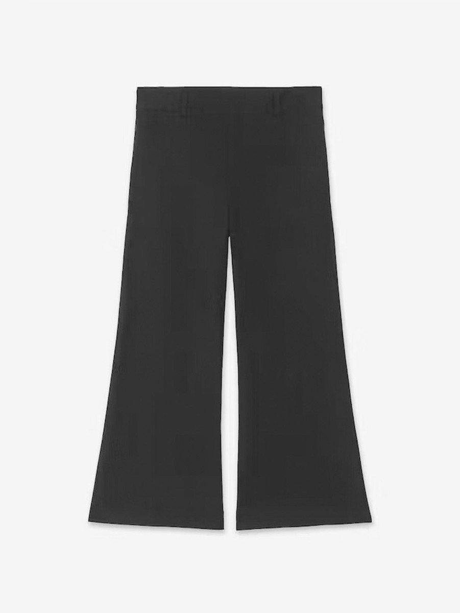 Women FRAME Pants | Le Crop Palazzo Trouser Noir